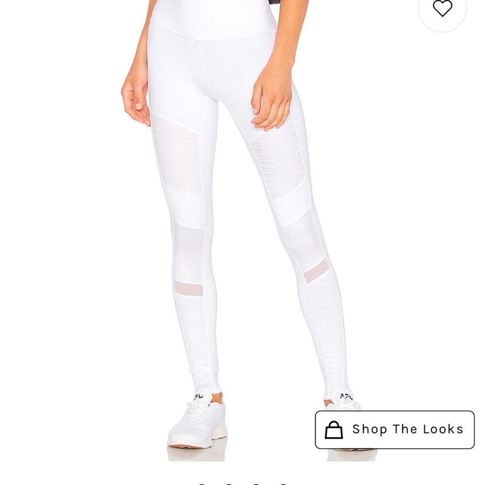 Alo High Waist Moto Legging in White